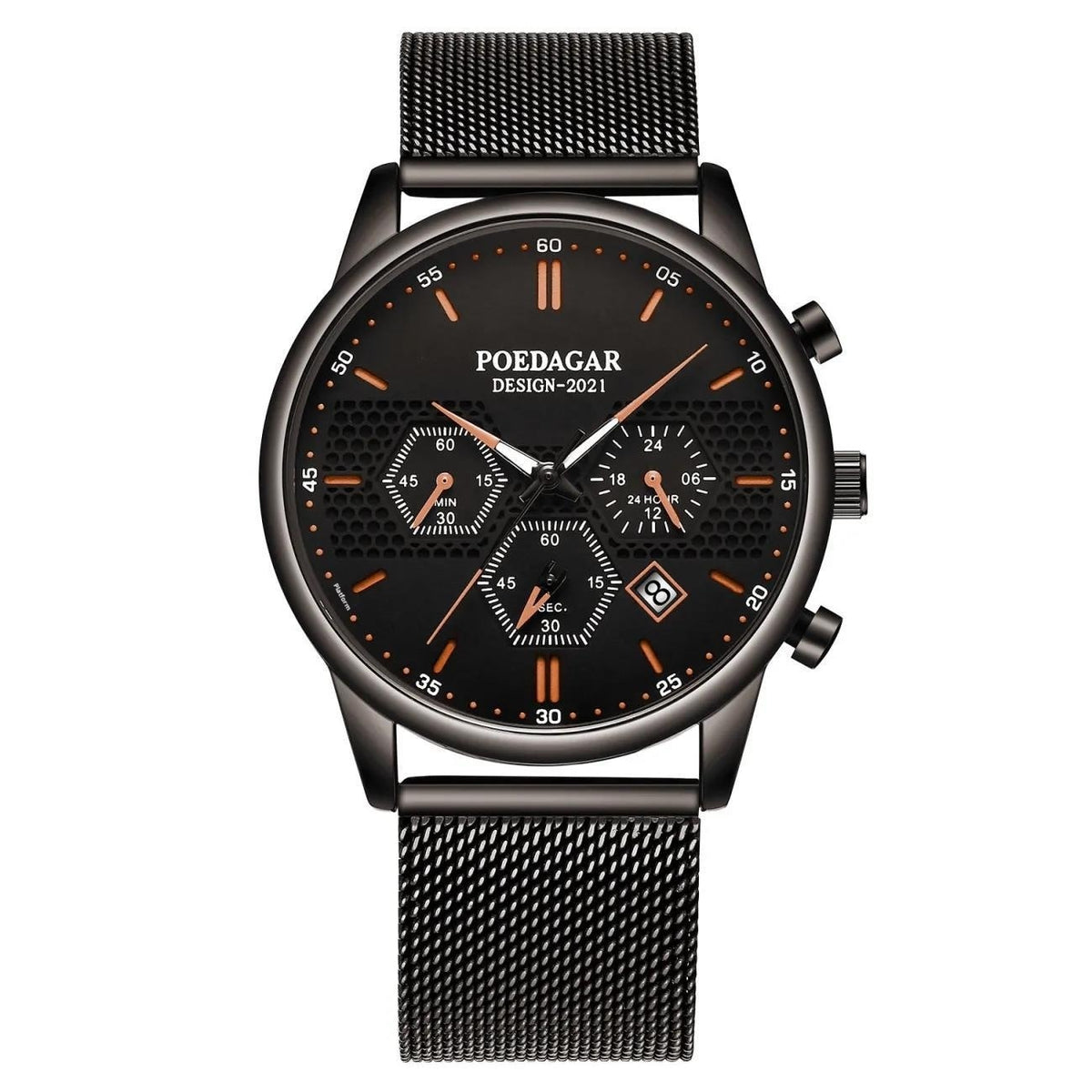 Poedagar P365 Waterproof Luminous Multifunctional Sports Quartz Watch for Men