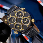 Oulm 9153 Large dial multi time zone Quartz Watch for Men Oulm