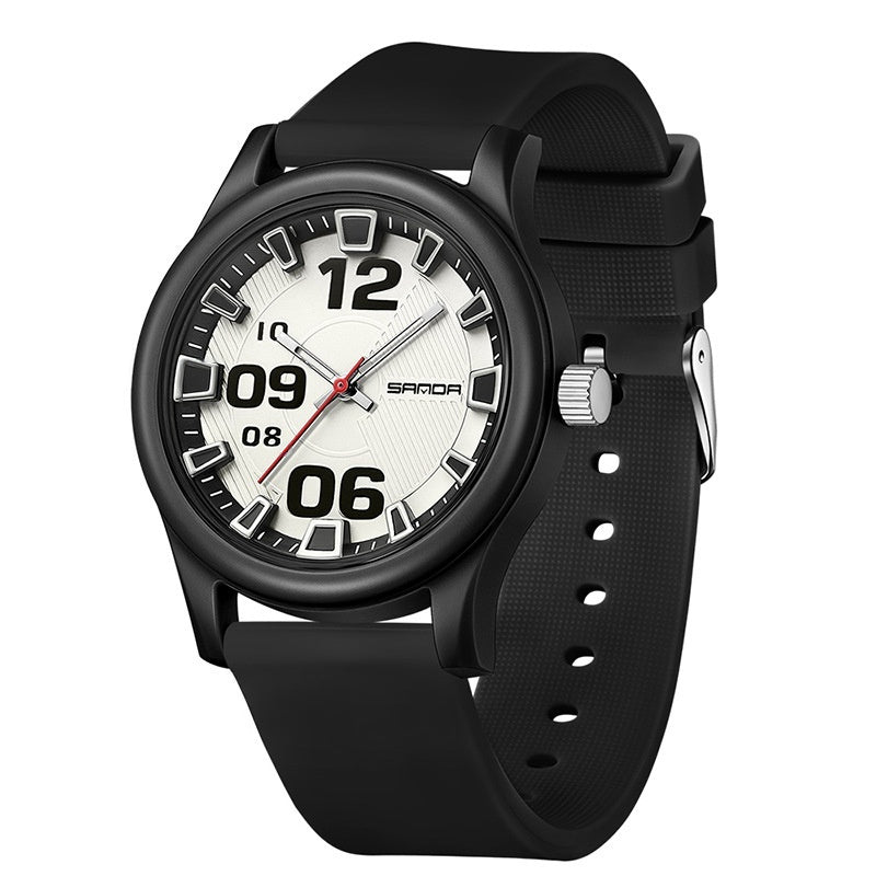 Sanda 3252 Waterproof Silicone Strap Quartz Watch For Teenagers Boys and Girls