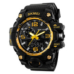 1155 Analog Digital Wrist watch For Men, Boys Yellow Skmei