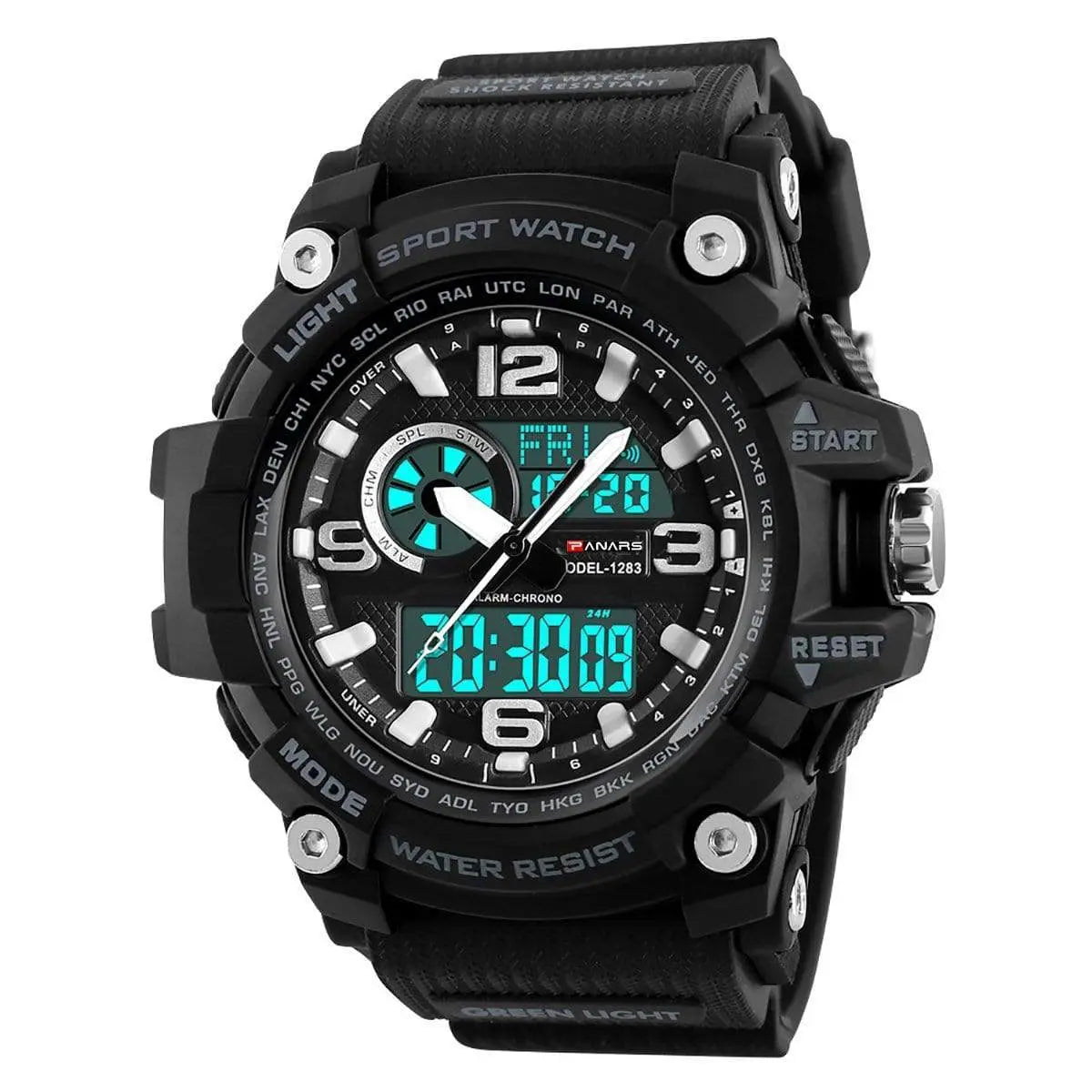 1283 Analog Digital Sports watch for Men Black Skmei