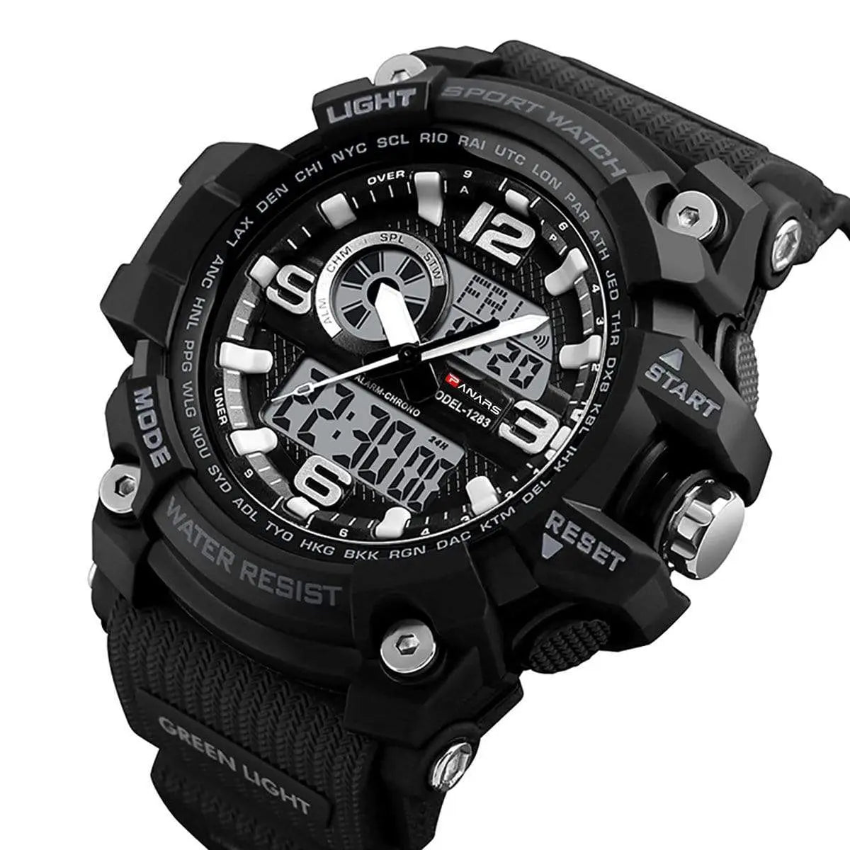 1283 Analog Digital Sports watch for Men Black Skmei