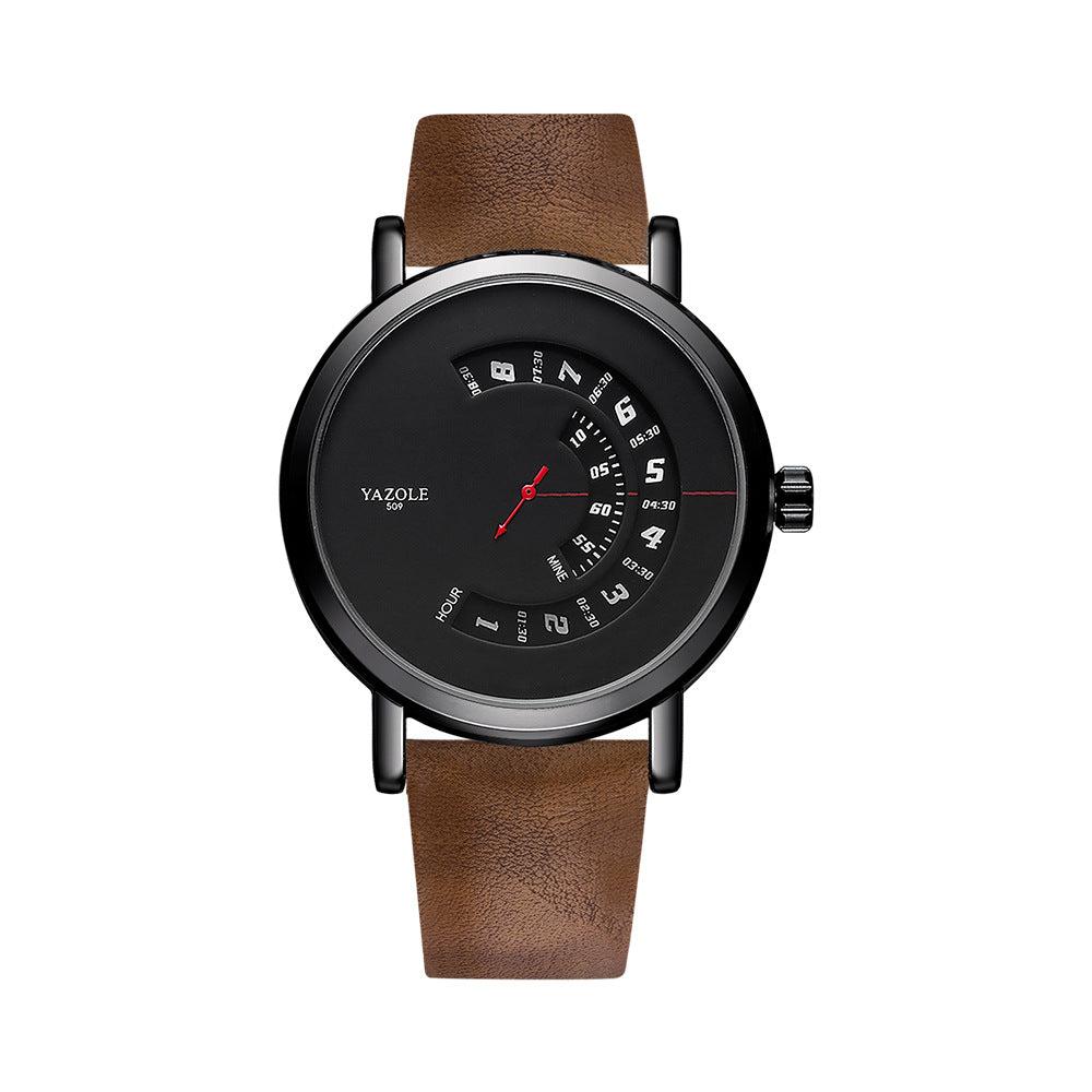 Yazole Watch Men's Turntable Waterproof Men's Watch Quartz Watch Men's Watch - Skmeico