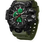Sanda 6198 Sports Waterproof Electronic Watch for Men