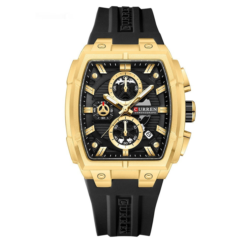 Curren 8488 Waterproof Calendar Six-Hand Quartz Watch for Men