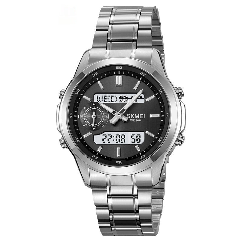 Skmei 2284 Multifunctional Steel Strap analog digital Watch for men