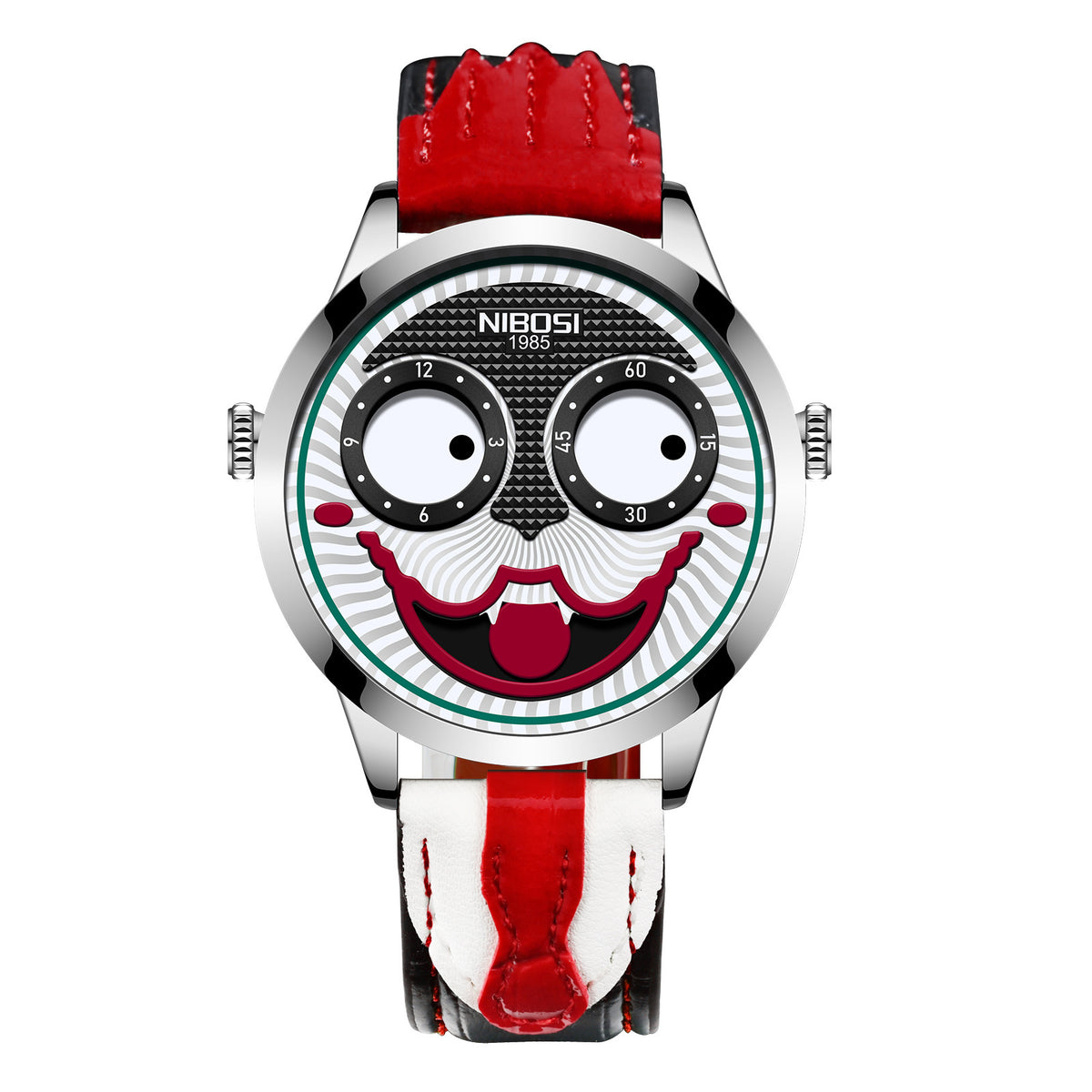 Nibosi 2506 Russian Clown Leather Waterproof Men's Watch