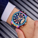 Mini Focus MF0352G Quartz Watch Magic Color Ring Multifunctional quartz watch for Men Mini Focus