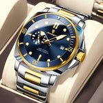 Poedagar EU873 Steel-band Luminous Quartz Watch for Men Poedagar