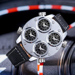 Oulm 9153 Large dial multi time zone Quartz Watch for Men Oulm