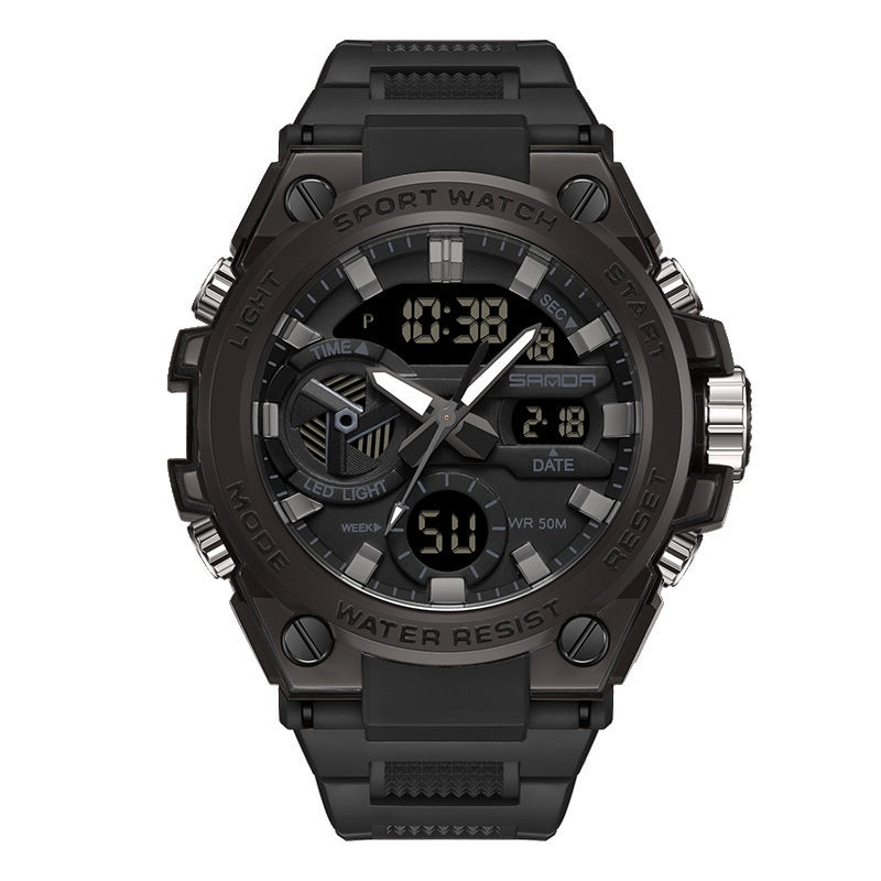 Sanda 3313 Multifunctional Outdoor Luminous Waterproof Watch For Men