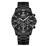 CRRJU 2320 Multifunctional Moon Phase Calendar Quartz Watch for Men