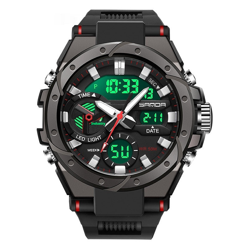 Sanda 3313 Multifunctional Outdoor Luminous Waterproof Watch For Men