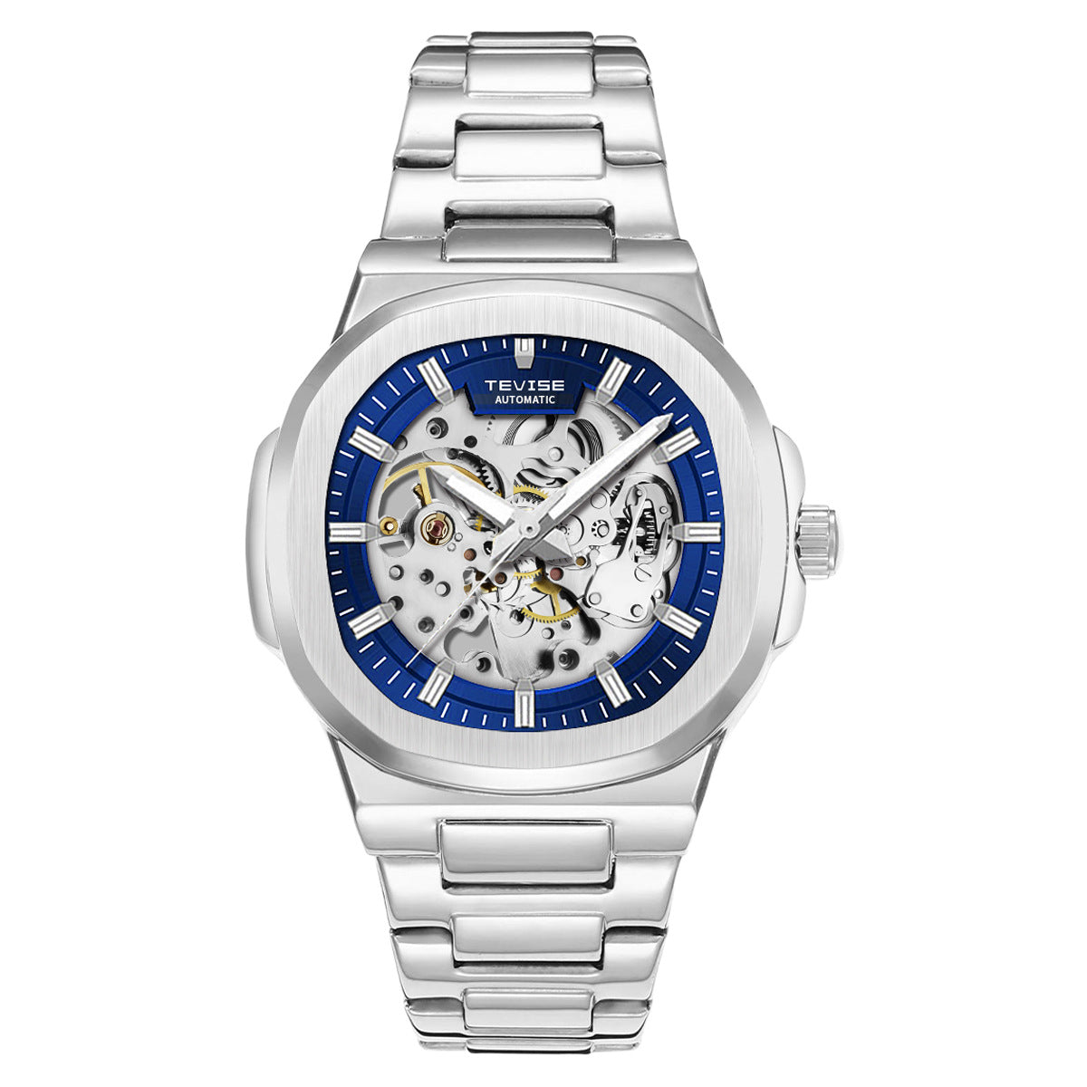 Tevise T01B Hollow Automatic Luminous Waterproof Mechanical Watch For Men Tevise