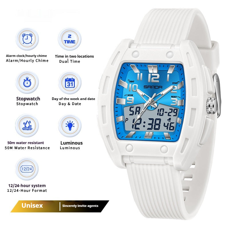 Sanda 6330 Sporty Stylish And Energetic Bucket-style Wristwatch for Men AKDPN