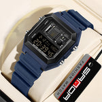 Sanda 6216 Square Waterproof Sports Digital watch for Men Students