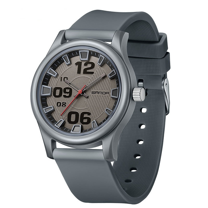 Sanda 3252 Waterproof Silicone Strap Quartz Watch For Teenagers Boys and Girls