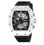 Skmei 2398 Multifunctional Dual Displays Stylish Barrel-shaped Case watch for Men