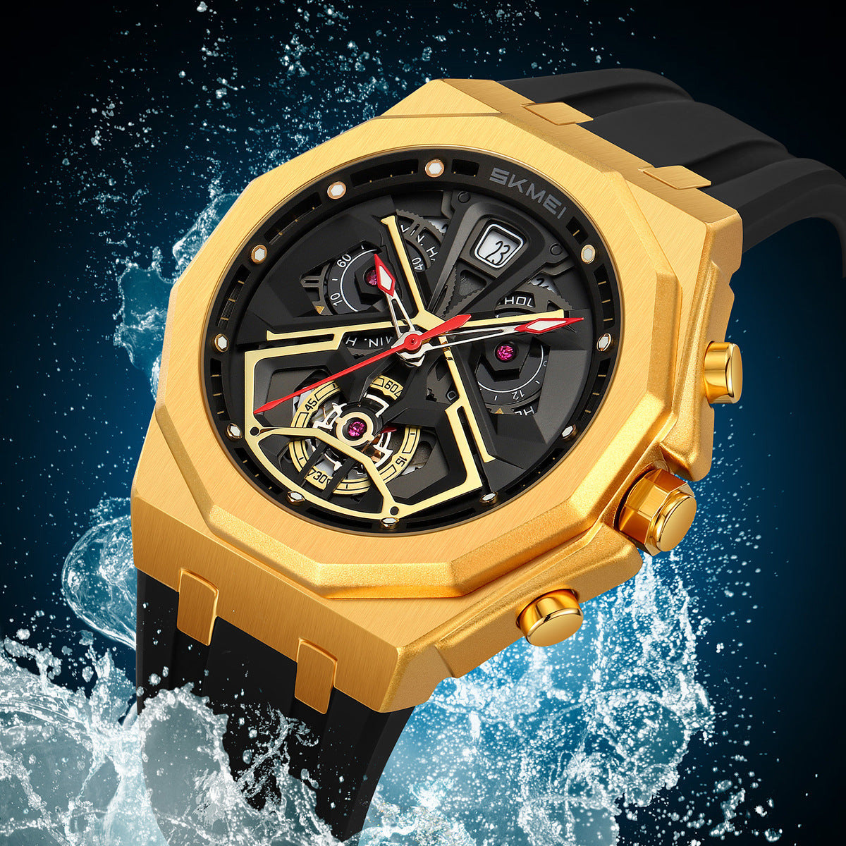Skmei 2432 Hollow-out Waterproof Multi-function Watch For Men Skmei