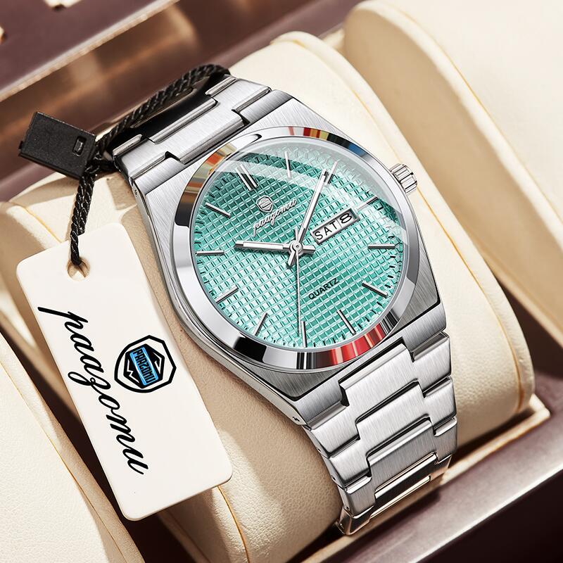 Poedagar M821 Luminous Quartz Calendar Watch For Men