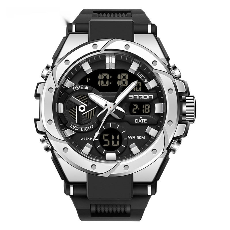 Sanda 3313 Multifunctional Outdoor Luminous Waterproof Watch For Men