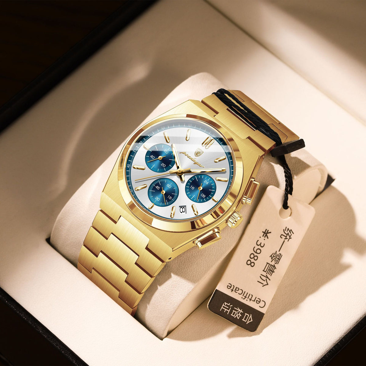 Poedagar 970 Multifunctional Luminous Thin Watch For Men