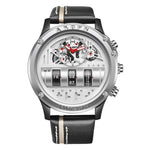 AKDPN Luxury Style Automatic Watch Leather Strap Chronograph Watch For Men A9022 - Skmeico