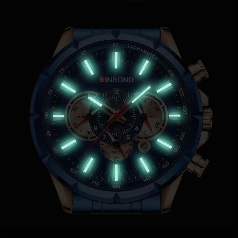 BINBOND Tactical Waterproof Watch Timing Multi-Pointer Quartz Watch - Skmeico