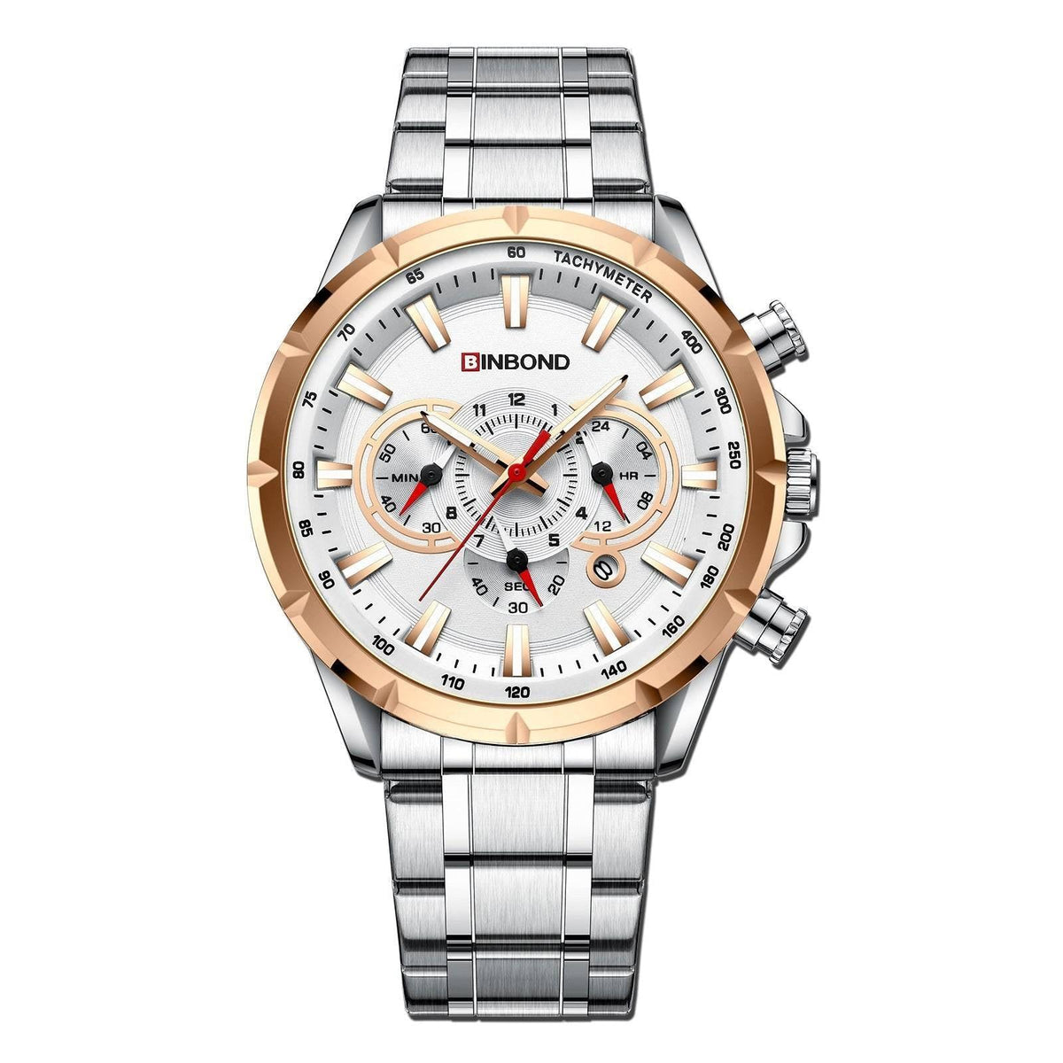 BINBOND Tactical Waterproof Watch Timing Multi-Pointer Quartz Watch