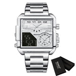 BOAMIGO Analog Digital Luxury Steel Large Dial Watch For Men - Skmeico