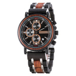 BOBOBIRD Wooden Multi-functional Business Quartz Watch for Men - TempoqWatch