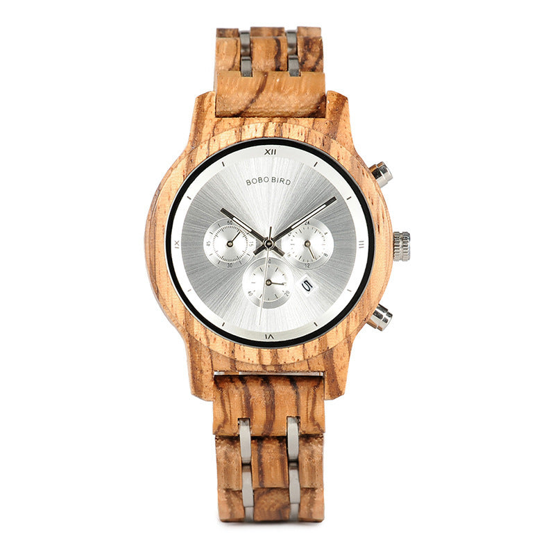 BOBOBIRD Wooden Multi-functional Business Quartz Watch for Men - TempoqWatch