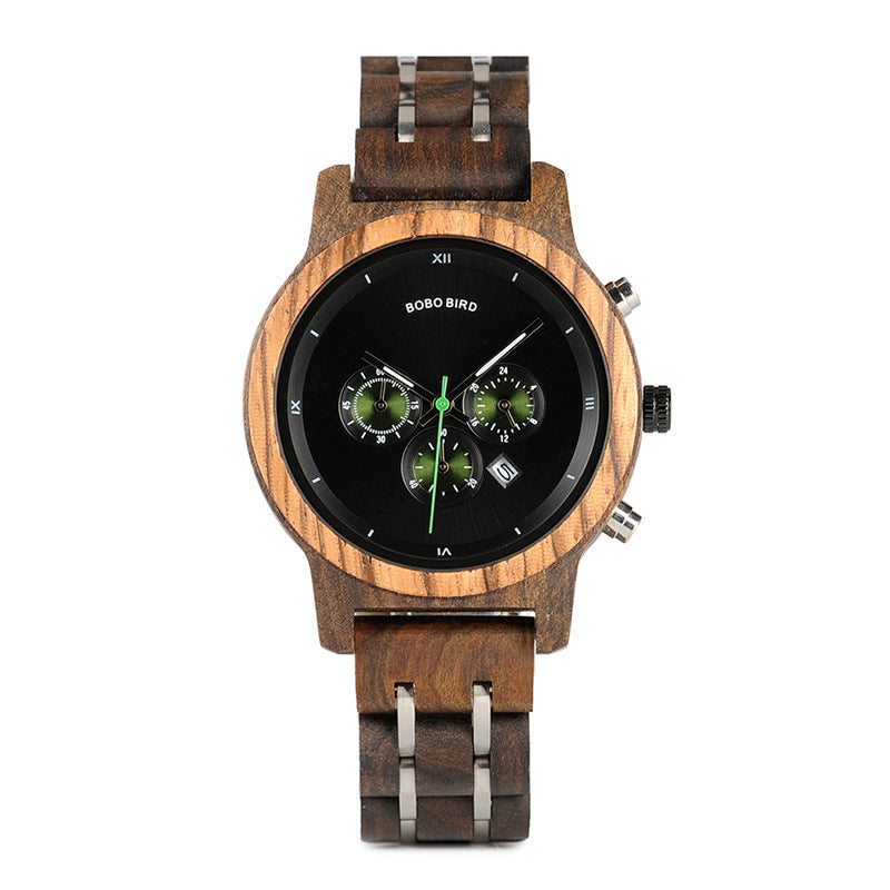 BOBOBIRD Wooden Multi-functional Business Quartz Watch for Men - TempoqWatch