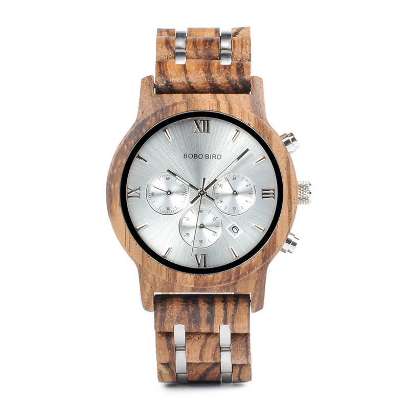 BOBOBIRD Wooden Multi-functional Business Quartz Watch for Men - TempoqWatch