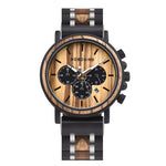 BOBOBIRD Wooden Multi-functional Business Quartz Watch for Men - TempoqWatch