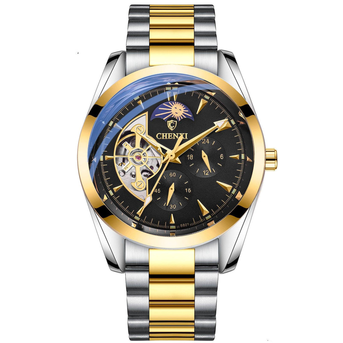 CHENXI Moonphase Automatic Mechanical Watch For Men 8801 - Skmeico