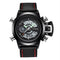 CURDDEN 7166Fashion Leather Dual Time Digital Wrist Watch For Men