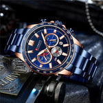 Curren 8418 steel Chronograph watch for Men