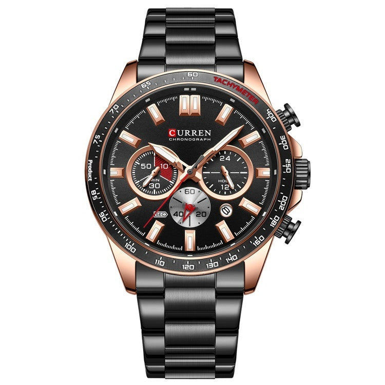 Curren 8418 steel Chronograph watch for Men