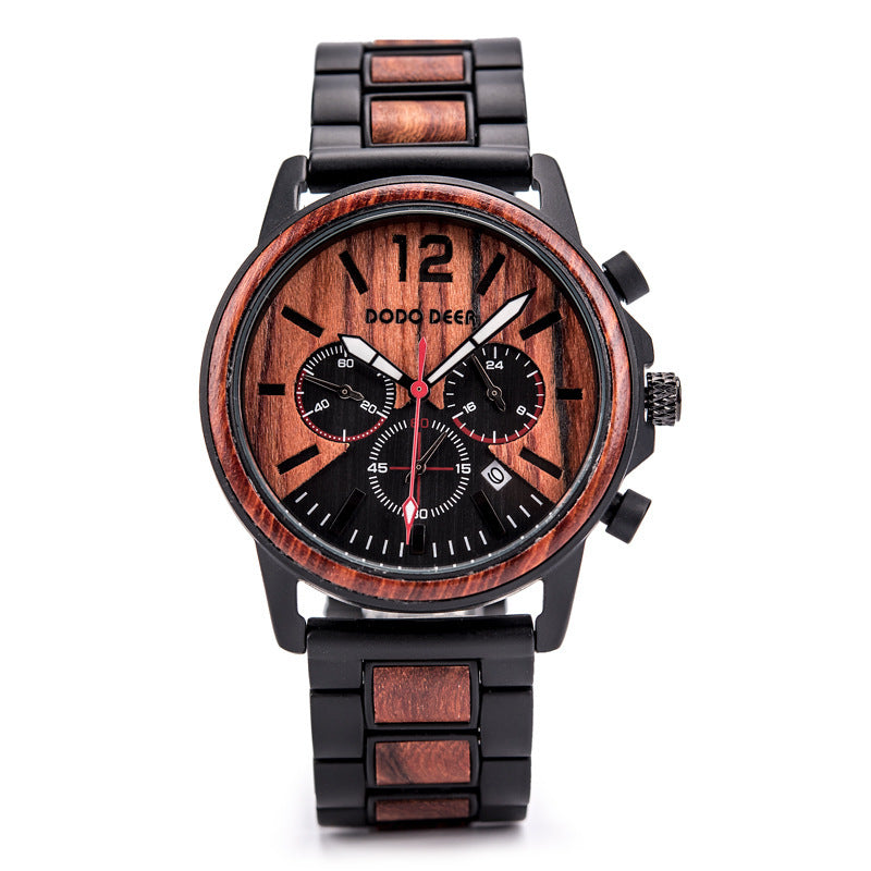 DODO DEER Wooden Quartz Watch For Men - TempoqWatch