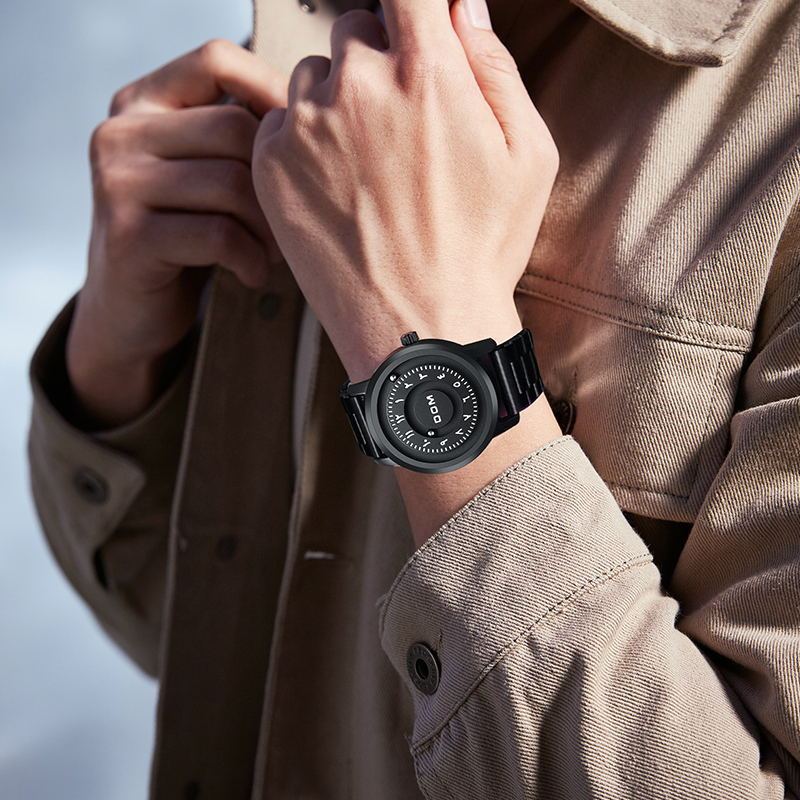 Dom 1769BK-1M Magnetic Suspension quartz Watch For Men