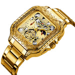 Forecast Retro Square Carved Multifunctional wrist watch for Men