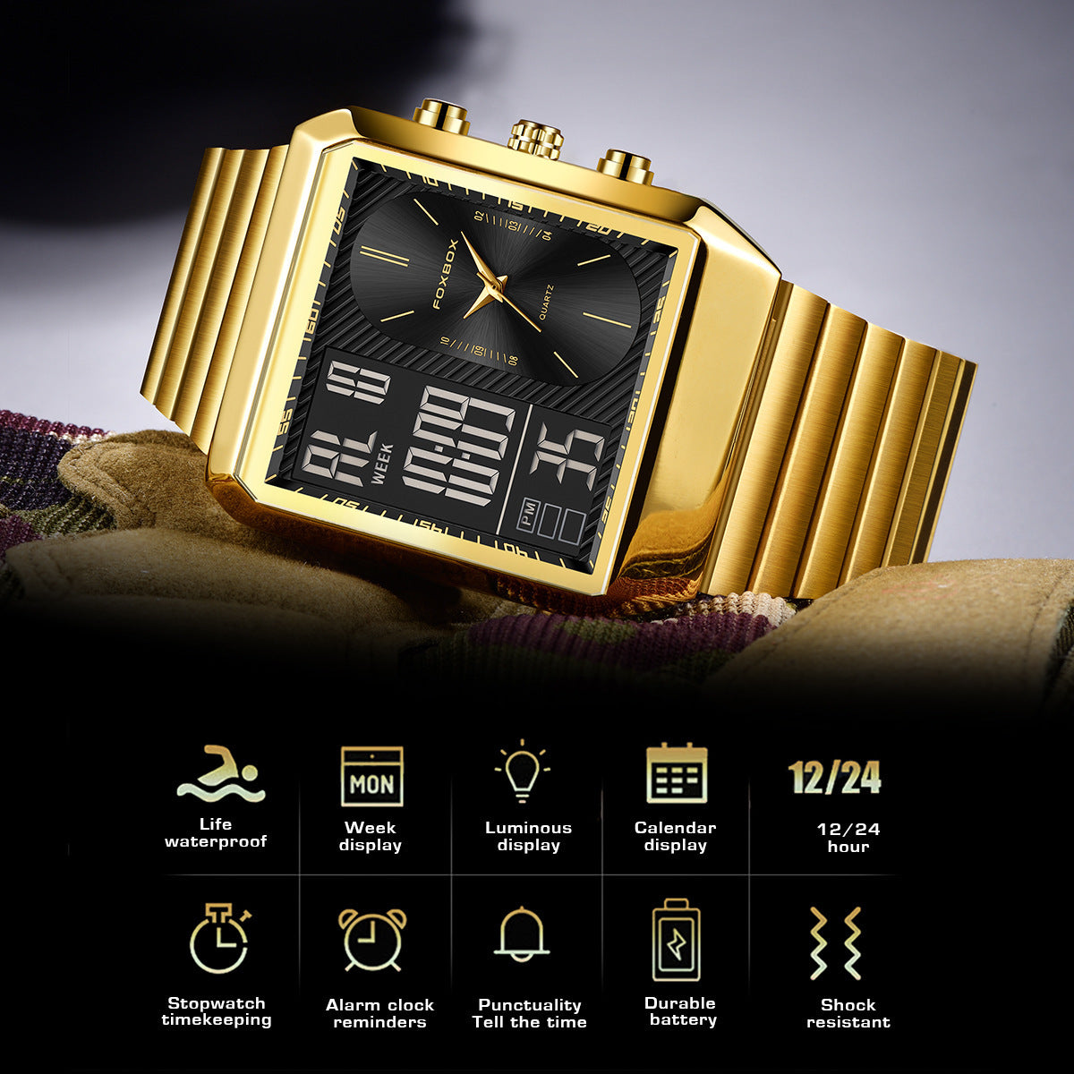 Foxbox FB007 1 Analog Digital Stylish And Versatile Quartz watch for men