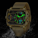 LIGE Large Dial Men's Multi-functional Waterproof Quartz Watch For Men