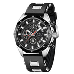 Lige 8908 Fashion Sport Watch Quartz Date Waterproof Chronograph Wristwatch for Men