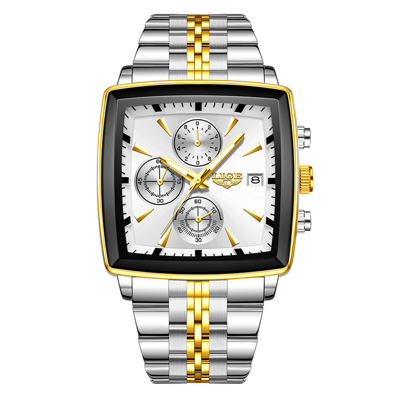 Lige LG89208 Quartz Chronograph Stainless Steel watch for Men