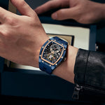 Mini Focus 0603 Steel Case Full Hollow Automatic Mechanical Watch For Men