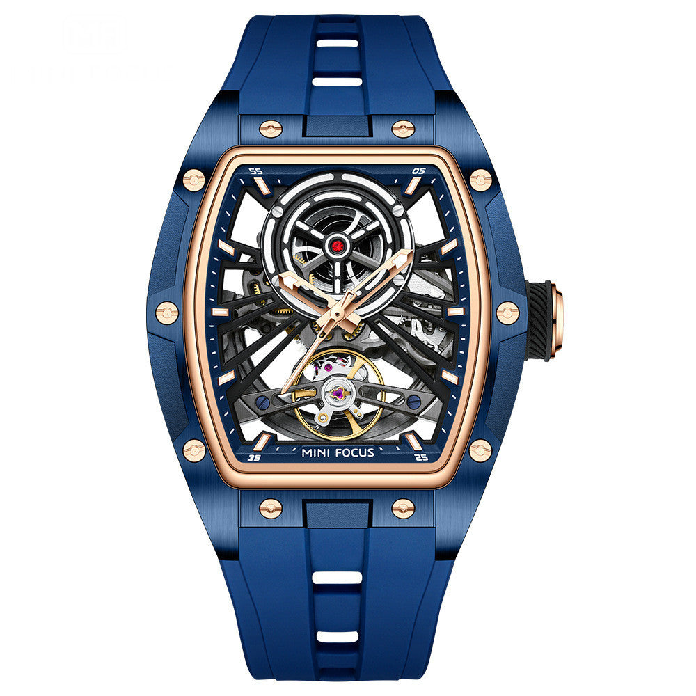 Mini Focus 0603 Steel Case Full Hollow Automatic Mechanical Watch For Men