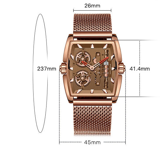 Mini Focus MF0322G Rotating Wheels Quartz watch for Men