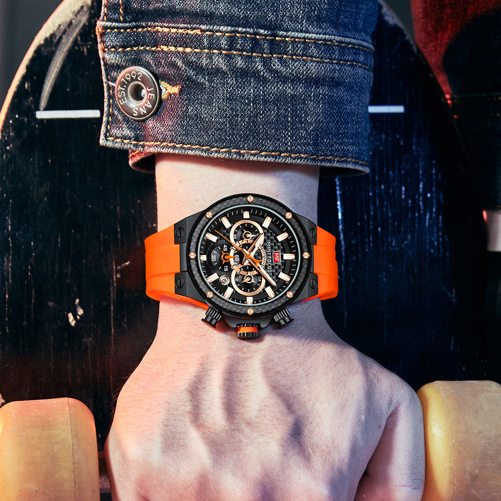 Mini Focus Multifunctional Chronograph Sport watch For Men 0468 - TempoqWatch